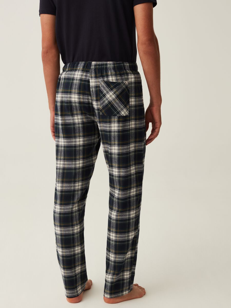 Pantalone pigiama in fantasia tartan_2