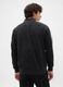 Black cotton-blend sweatshirt with full zip_2