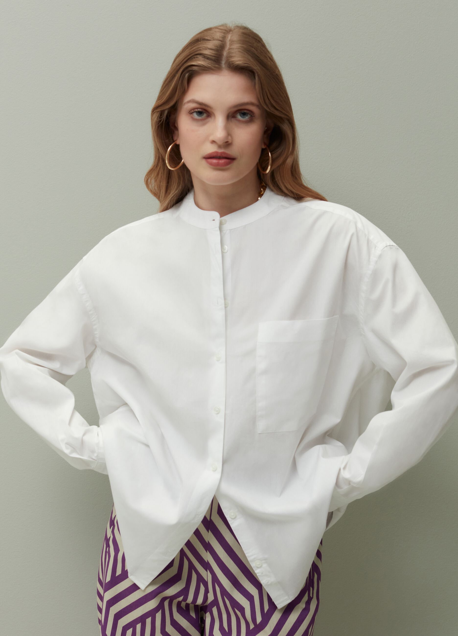 Ovs Camicia relaxed fit collo alla coreana