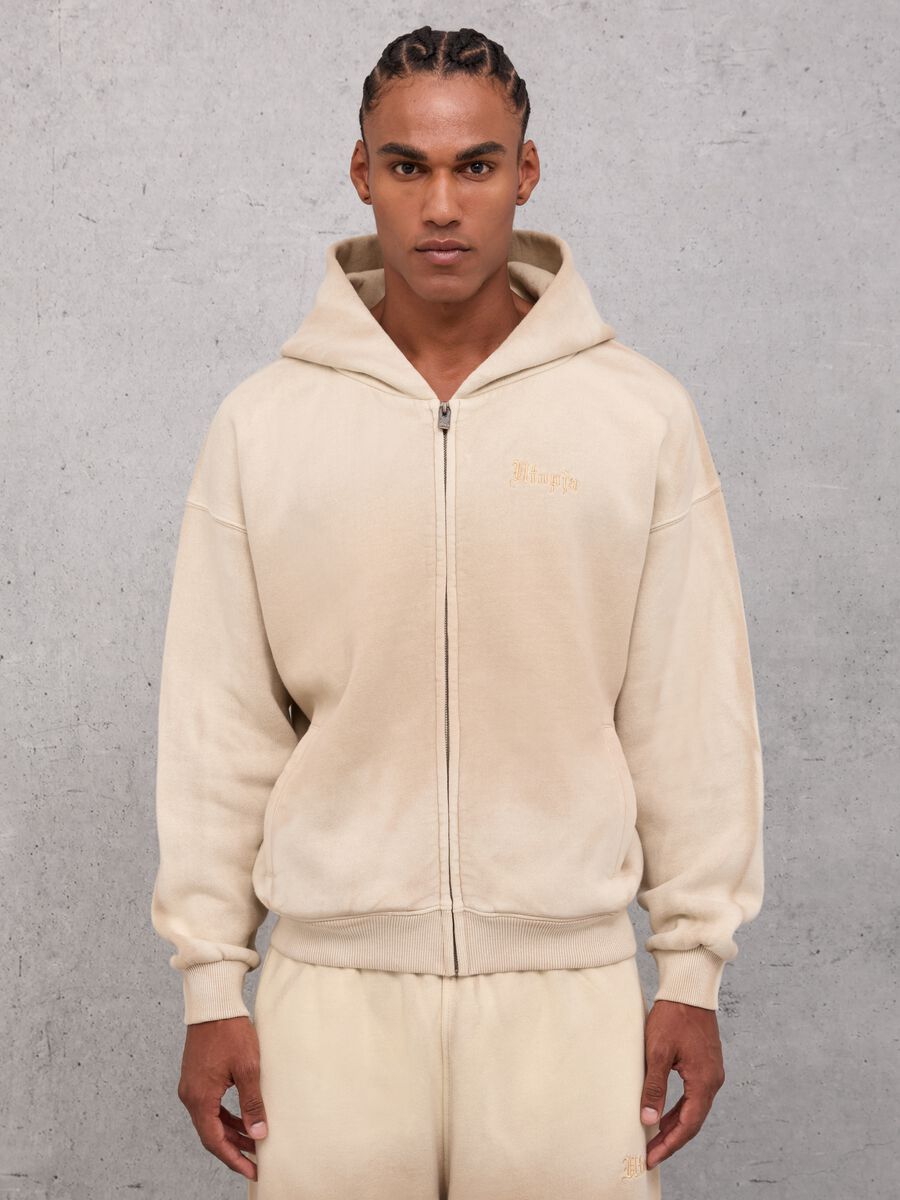 Sunfaded Zip Hoodie Vintage Sand_0