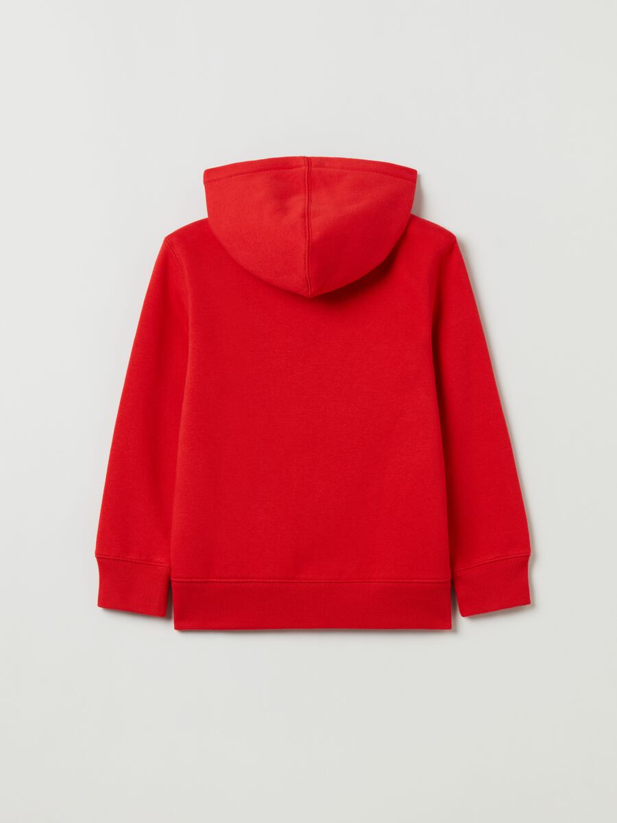 Full-zip fleece sweatshirt with logo embroidery_1