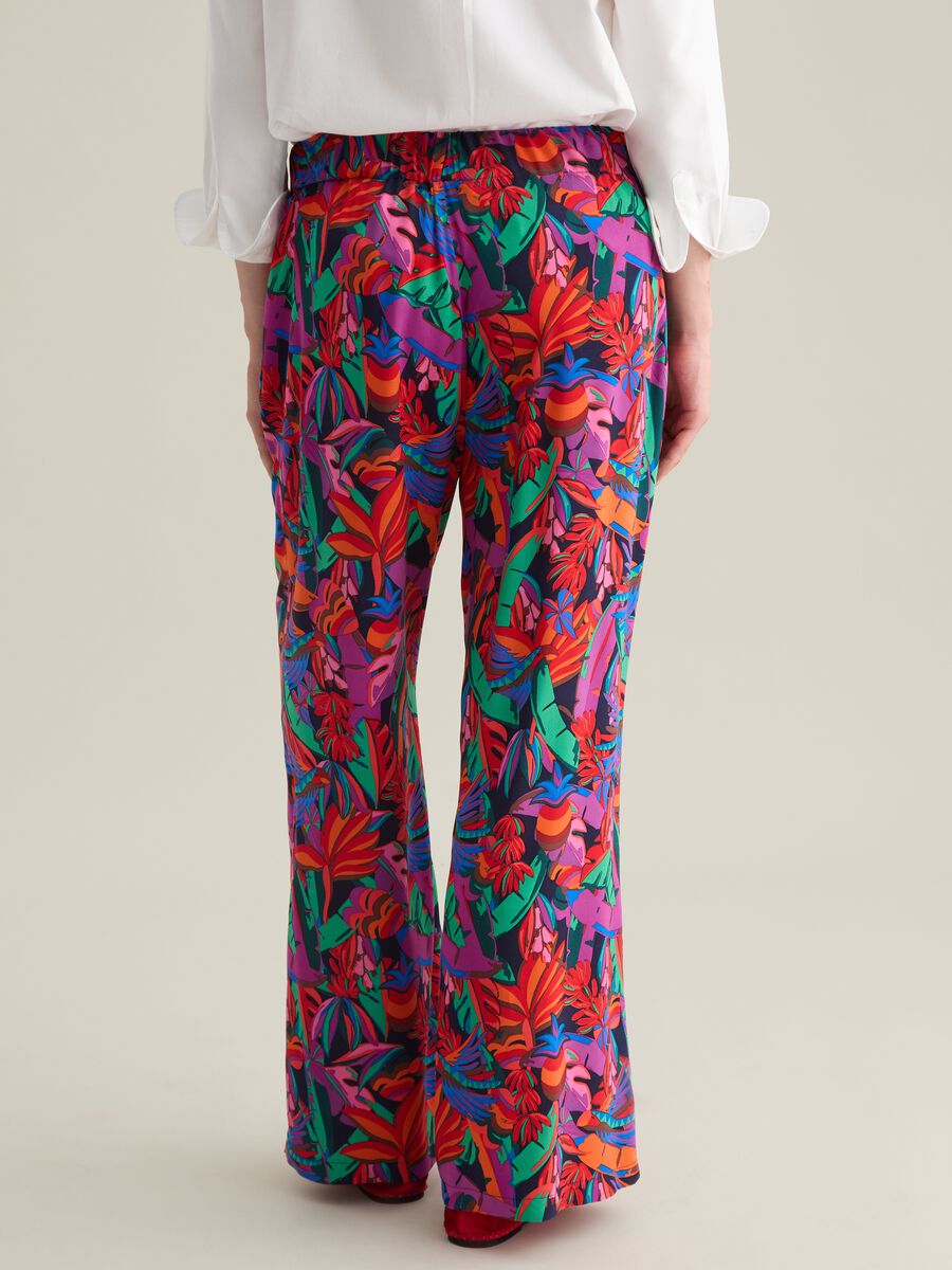 Women's Multicolour Viscose Trousers - Regular Fit_3