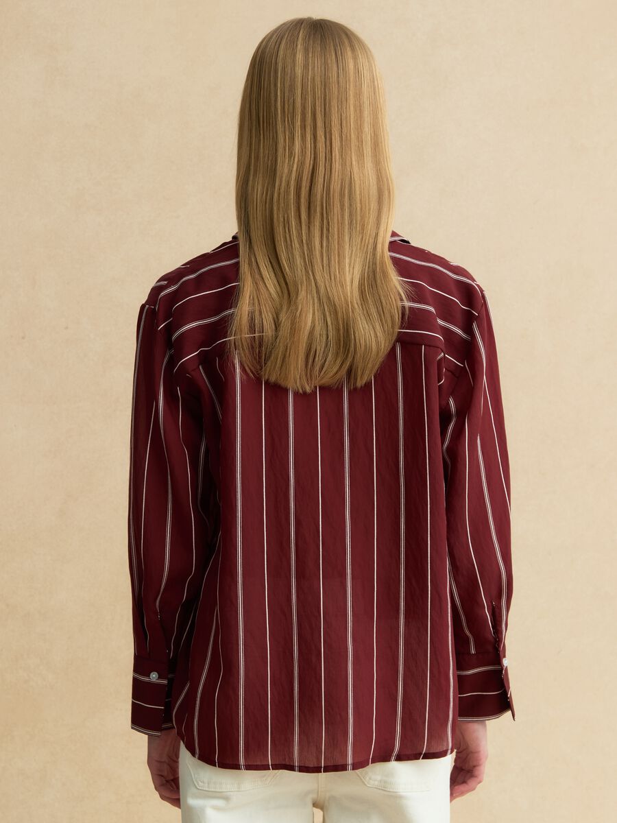 Camicia in misto lyocell a righe multicolor regular fit_3