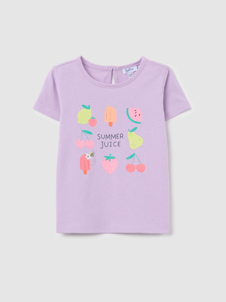 Cotton T-shirt with print_0