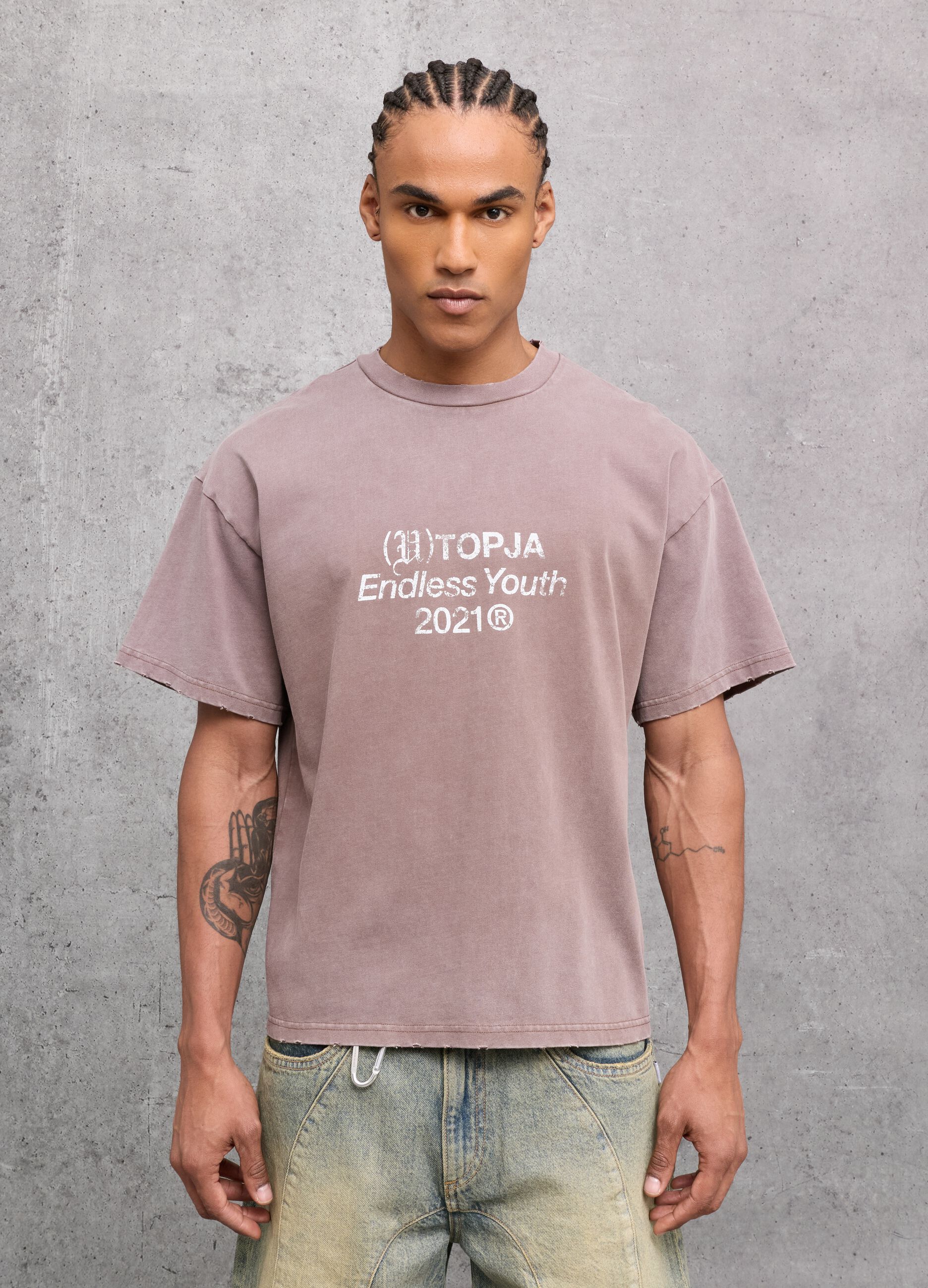 Sunfaded Oversized T-shirt &ndash; Mocha