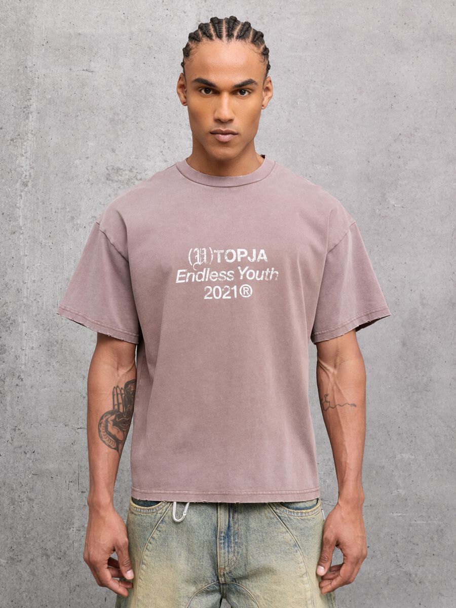 Sunfaded Oversize T-shirt Mocha_0