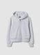Grey hoodie in pure organic cotton with star for girls_0