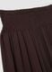 Wide brown pure viscose trousers with elasticated waist, regular fit_5