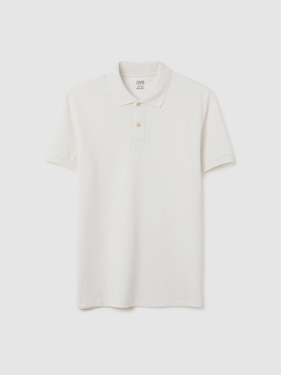 Polo da uomo in puro cotone beige regular fit_4