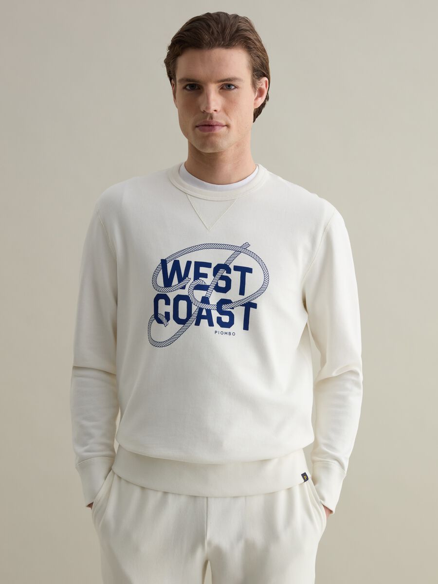 Sweatshirt with round neck and print_0
