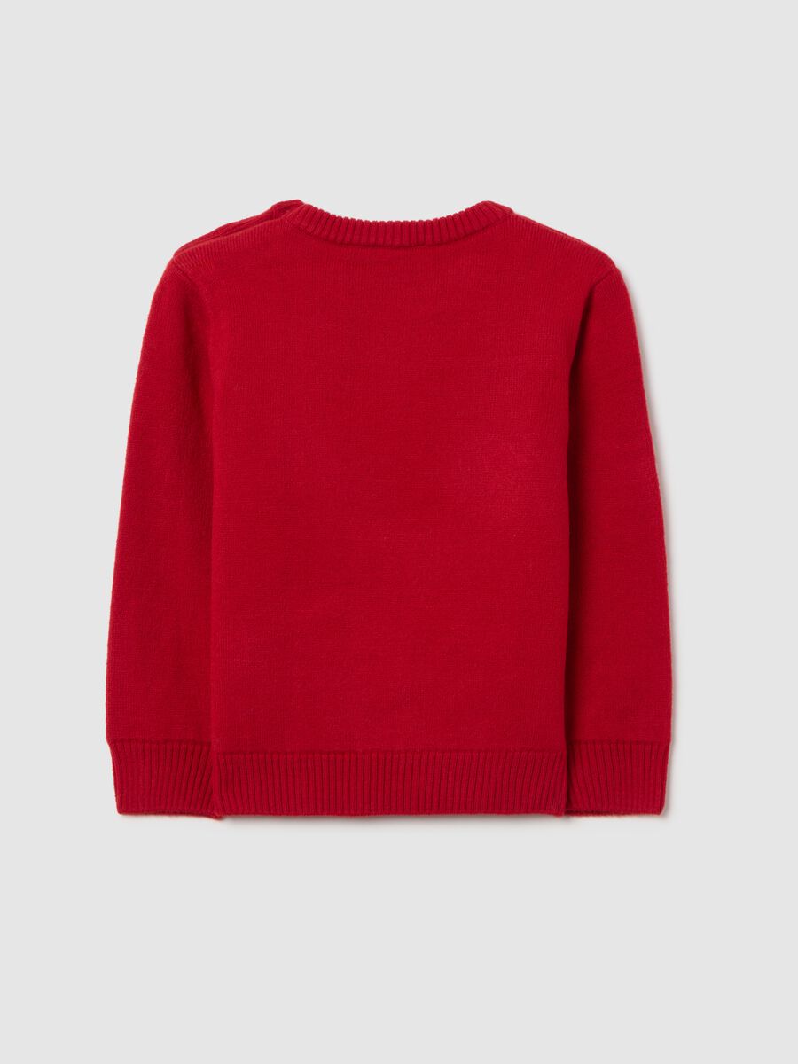 Maglione natalizio rosso da bimbo regular fit con stampa_1