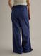Straight blue regular fit viscose and linen blend chino trousers_2