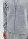 Grey cotton blend regular fit sweatshirt with zip_3