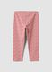 Leggings rosa in cotone organico elasticizzato slim fit per bimba_1
