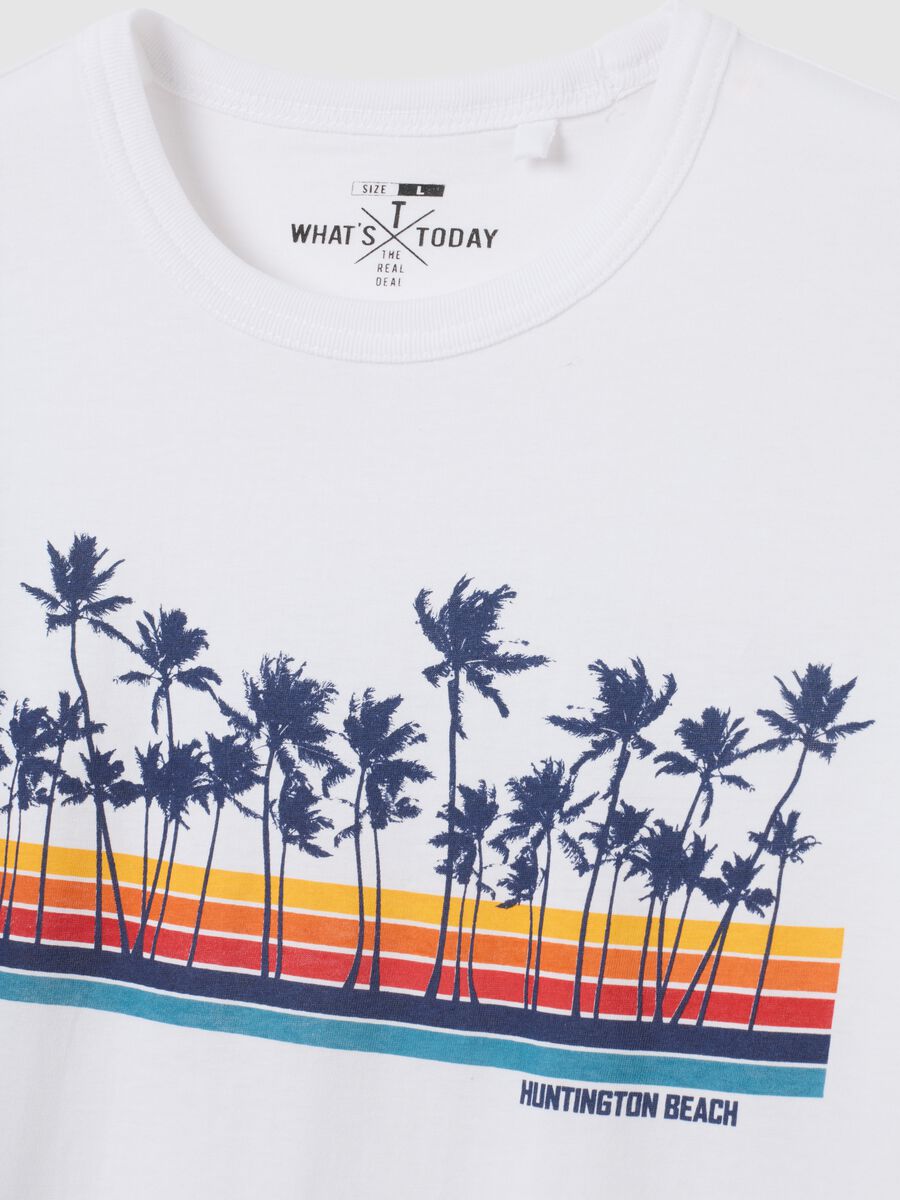 Men's white pure cotton t-shirt in regular fit_1
