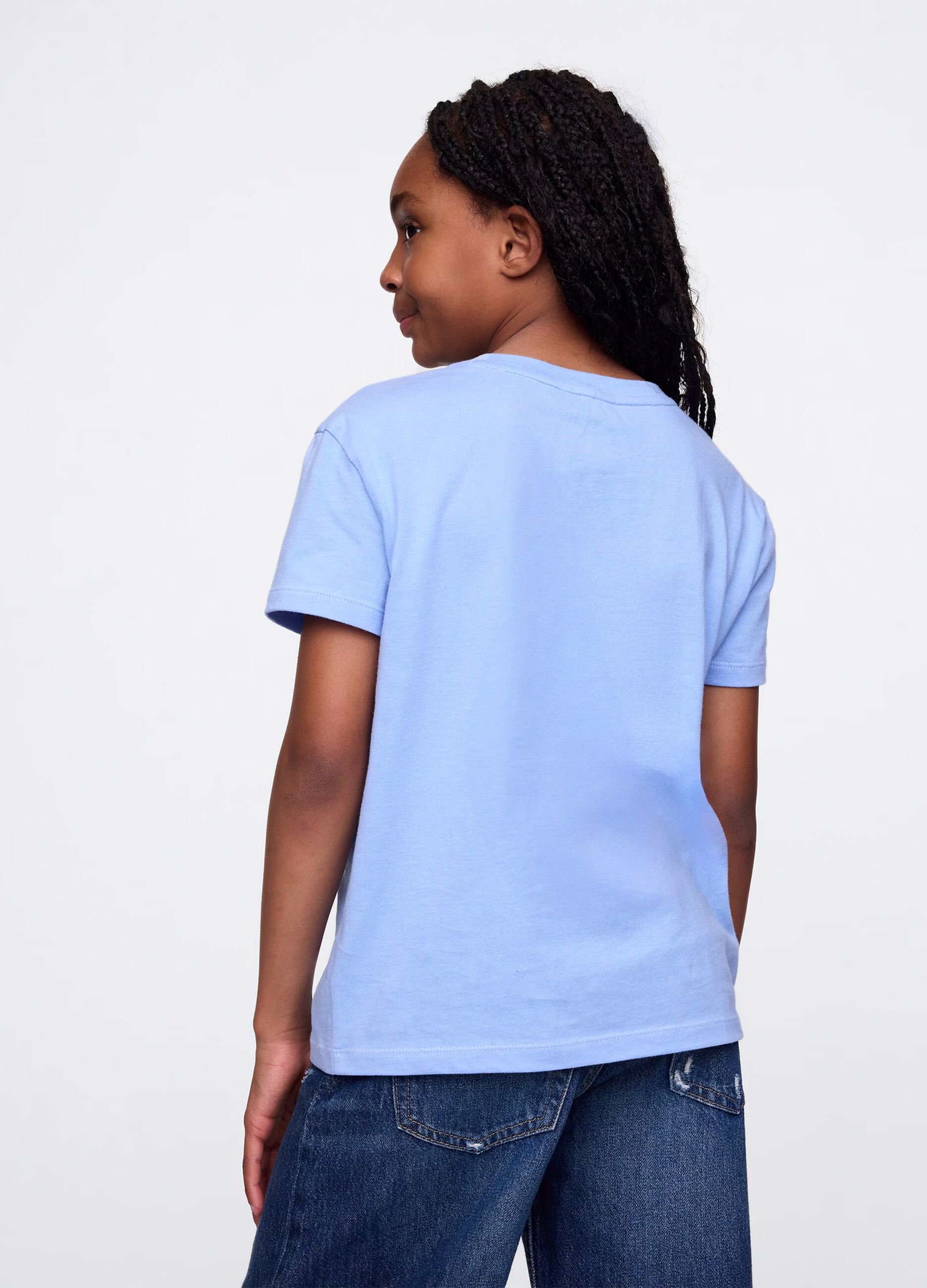 Light blue cotton T-shirt