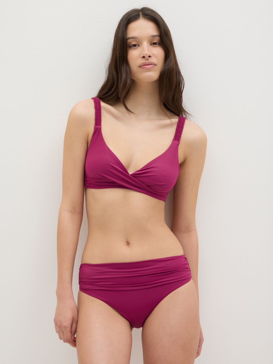 Women's purple stretch blend bikini bottoms_1