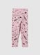 Girls' Pink Stretch Cotton Leggings_1