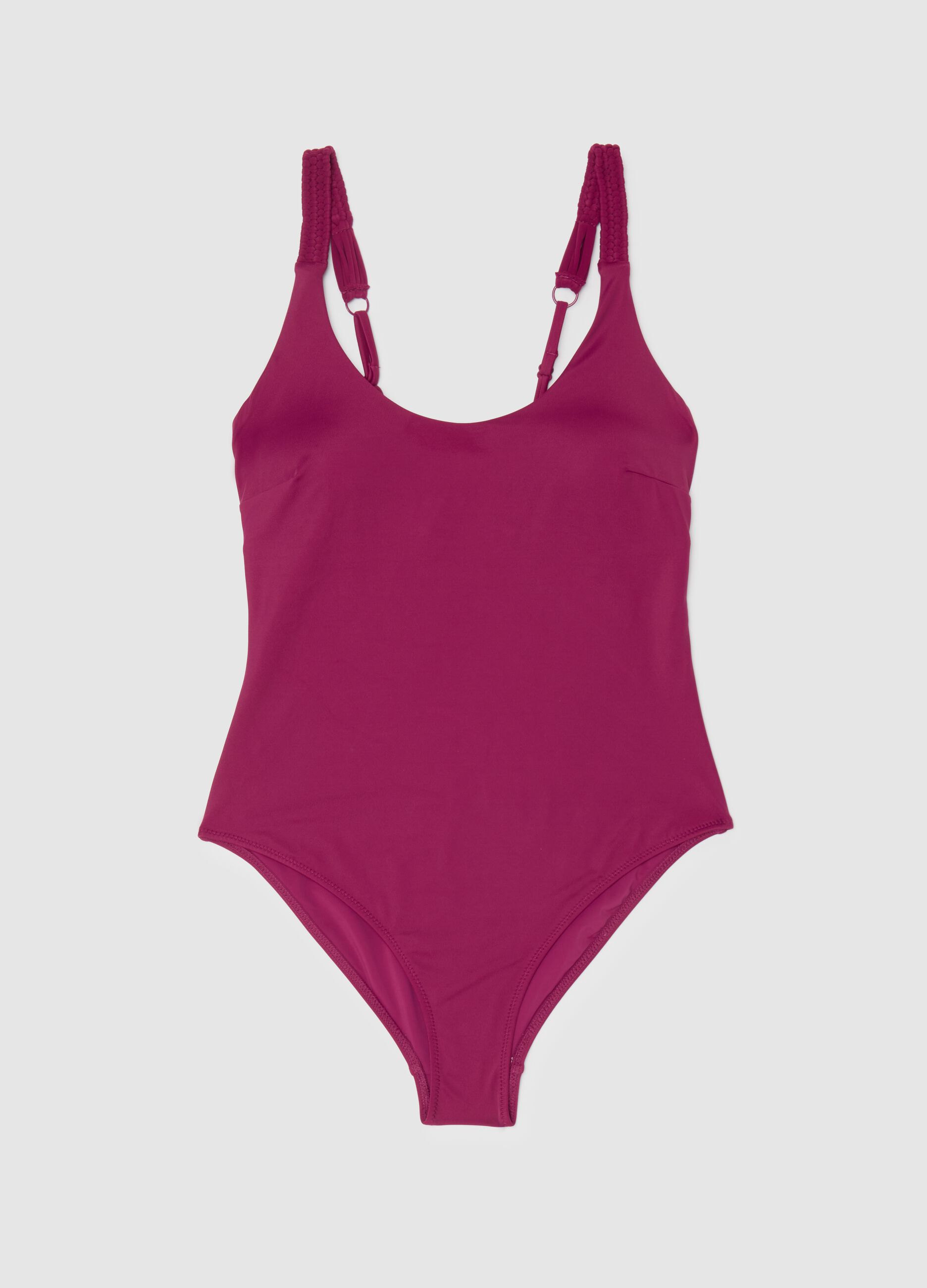 Costume intero da donna in tessuto elasticizzato viola