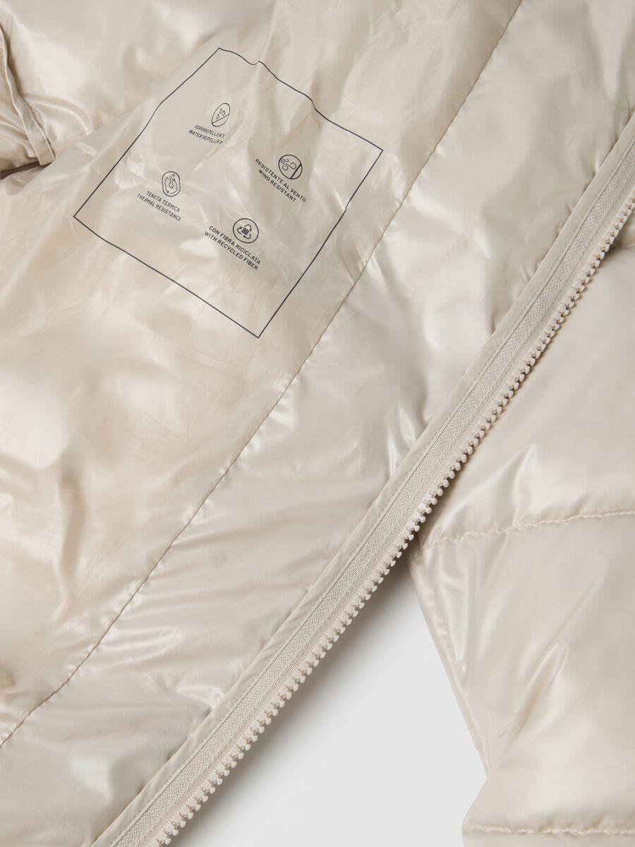 Beige Long The Perfect Puffer Down with Hood_6