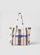 Pure cotton bag with white and blue stripes and button fastening_0
