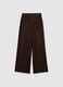 Brown Wide Leg Corduroy Trousers_4