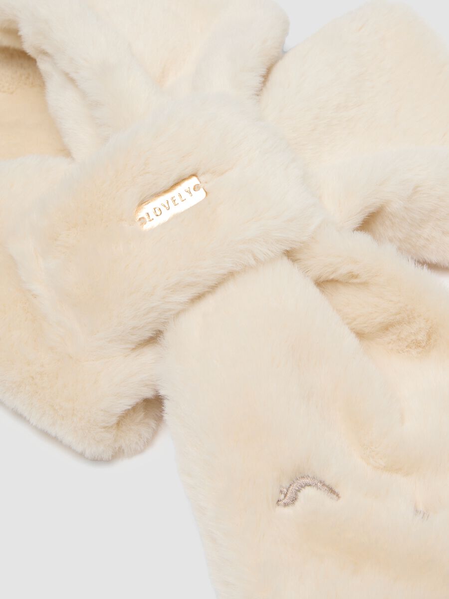 Blush-orange embroidered scarf_1