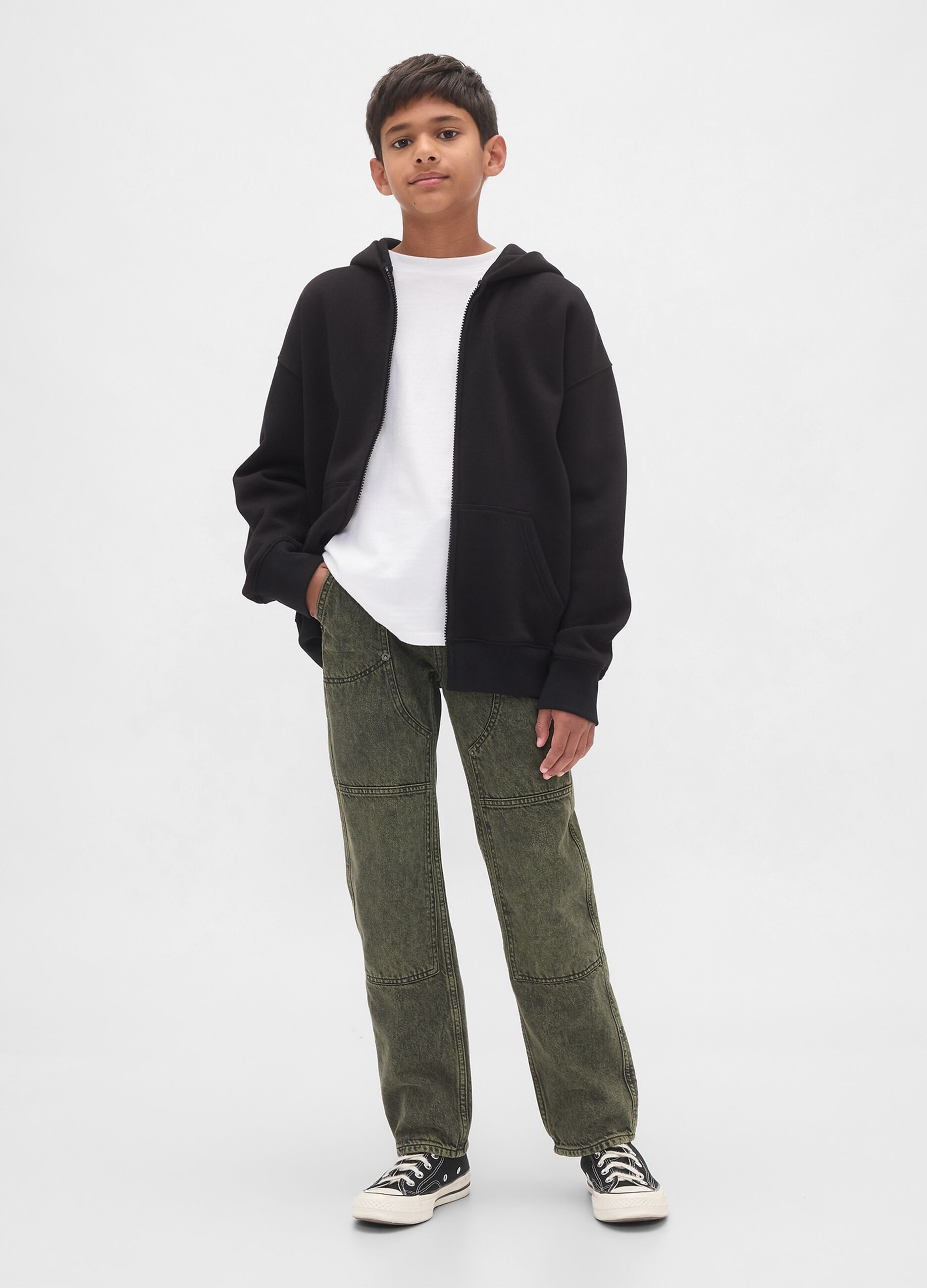 Pantaloni verde in denim per bambino