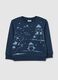 Children's sweatshirt in pure blue cotton regular fit_0