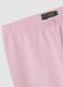 Girls' pink cotton stretch leggings, regular fit_2
