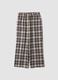 Brown checked organic pure cotton flannel pyjama trousers_0