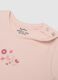 Pink bodysuit for girls in organic cotton_2