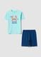 Blue and light-blue pure cotton boys&rsquo; pyjamas with crab print_0