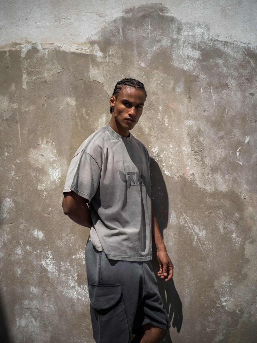 Sunfaded Graphic T-shirt Vintage Grey_0