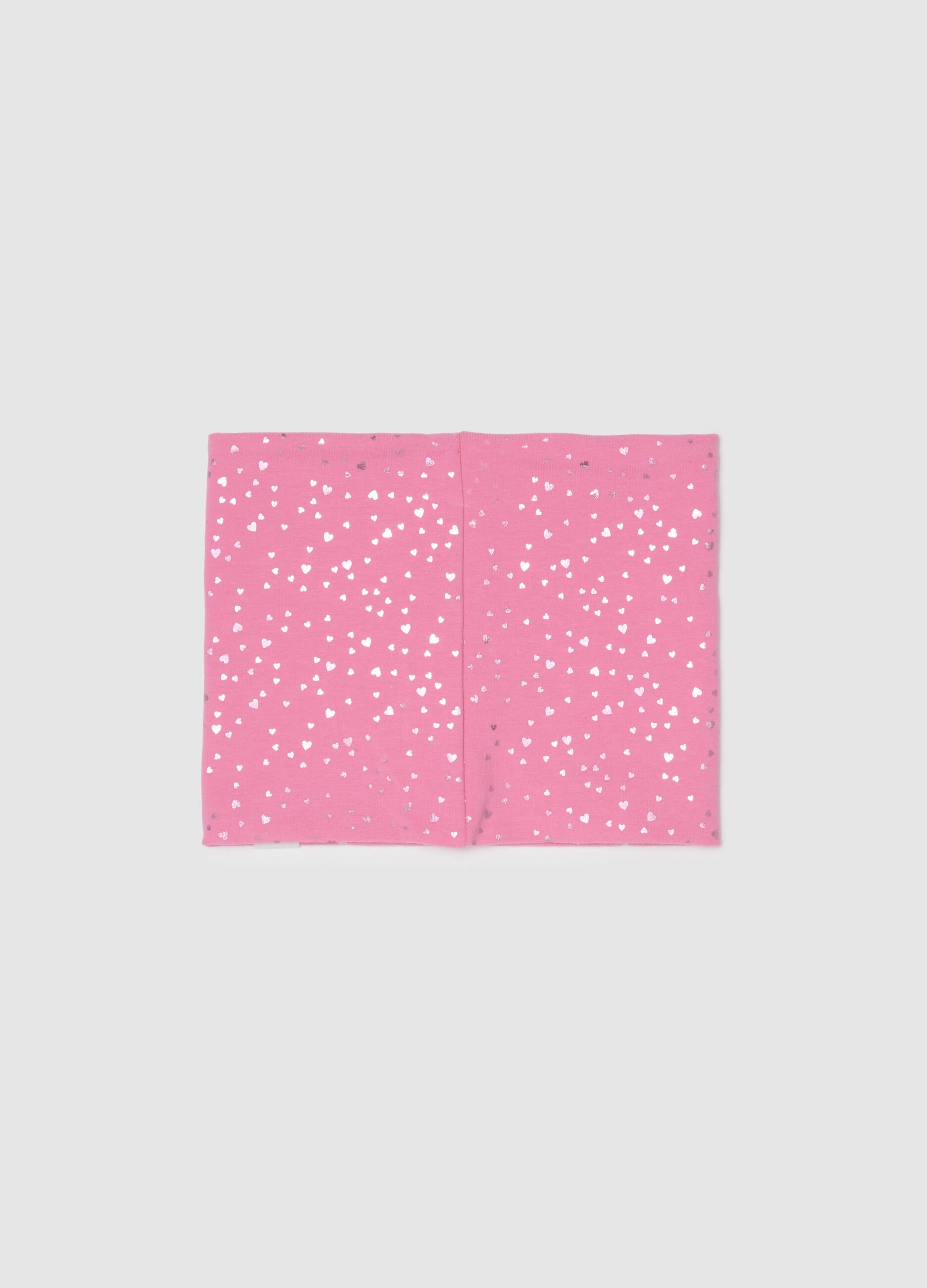 Girls' Pink Stretch Cotton Neck Warmer