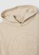 Beige hooded sweatshirt for kids_2