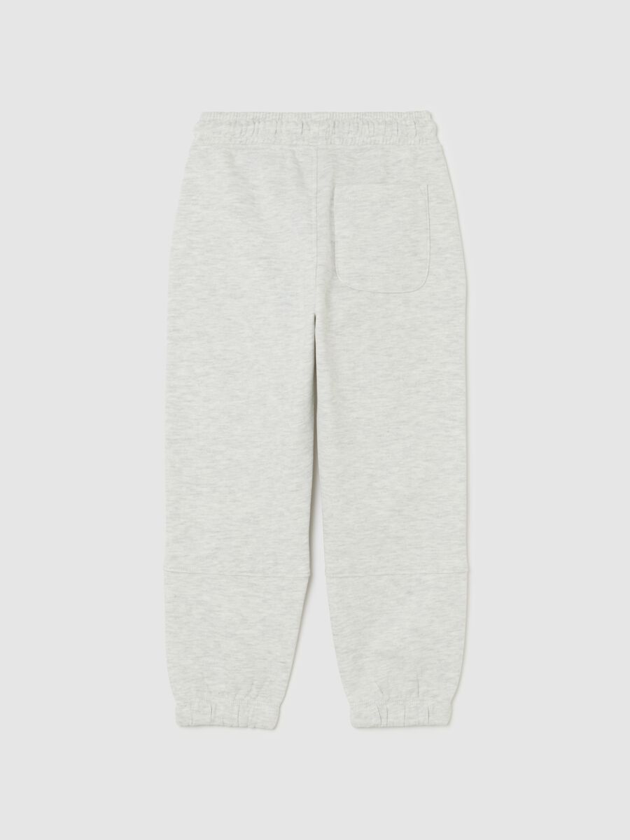 Grey children's jogger trousers in pure cotton comfort fit_1