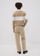 Beige cotton denim jeans, relaxed fit for boys_2