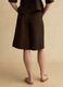 Shorts in misto lyocell e lino marroni regular fit_2