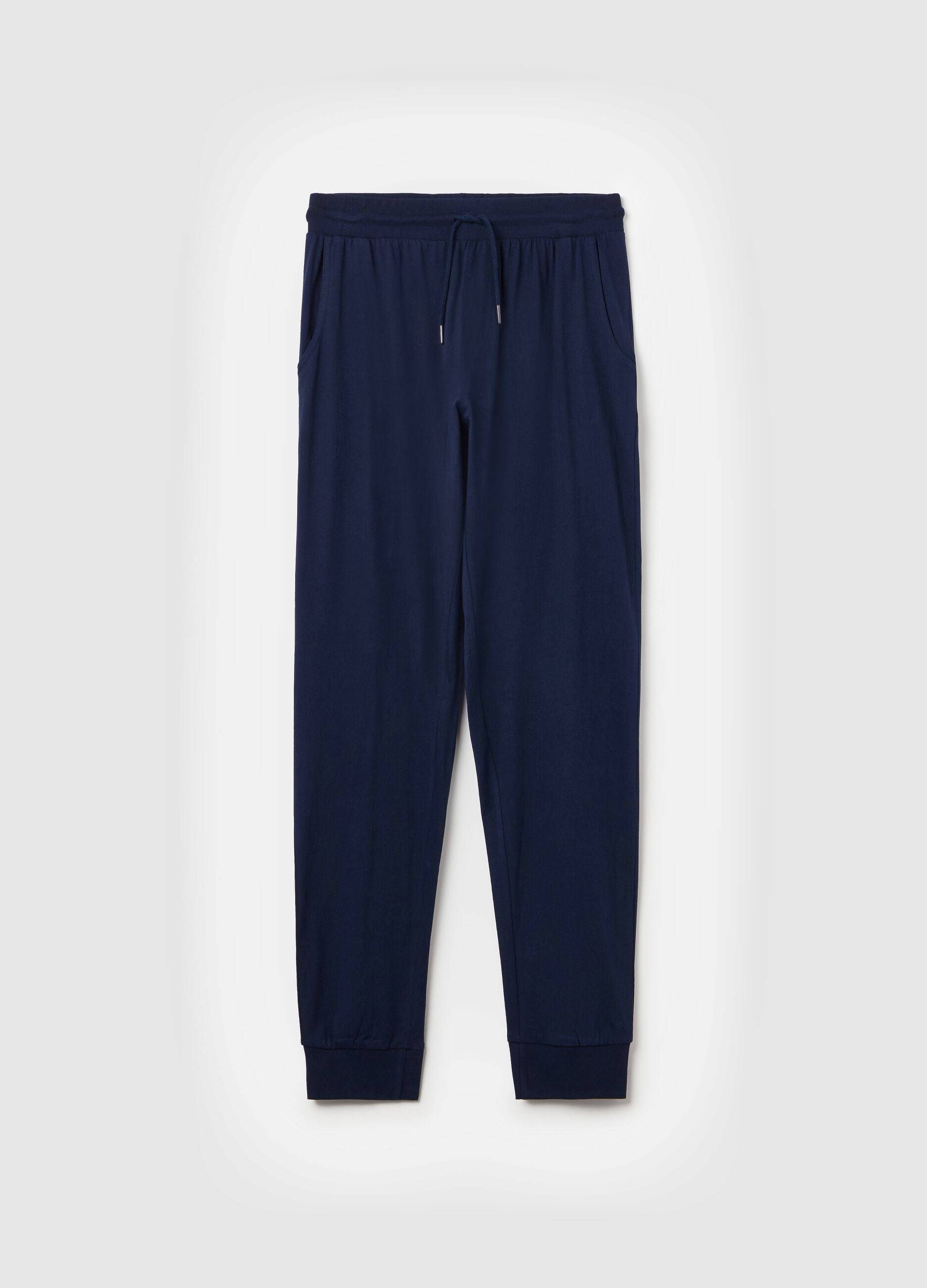Cotton pyjama trousers with drawstring