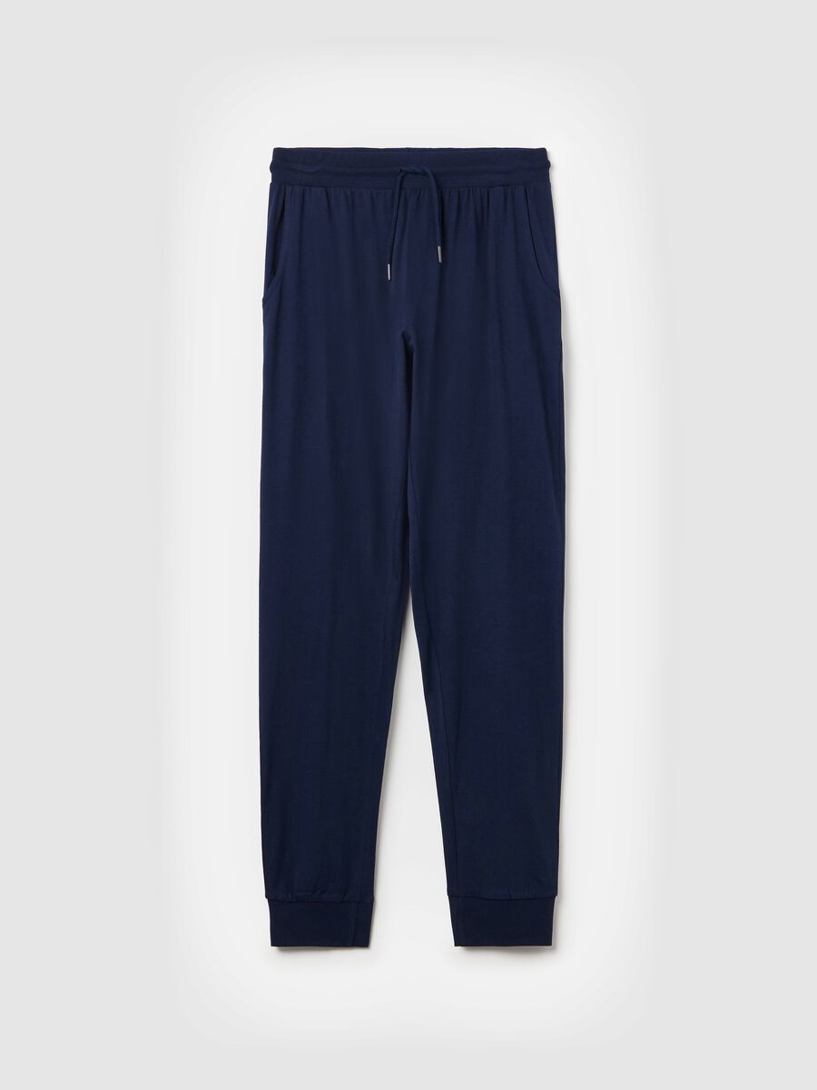 Cotton pyjama trousers with drawstring_4