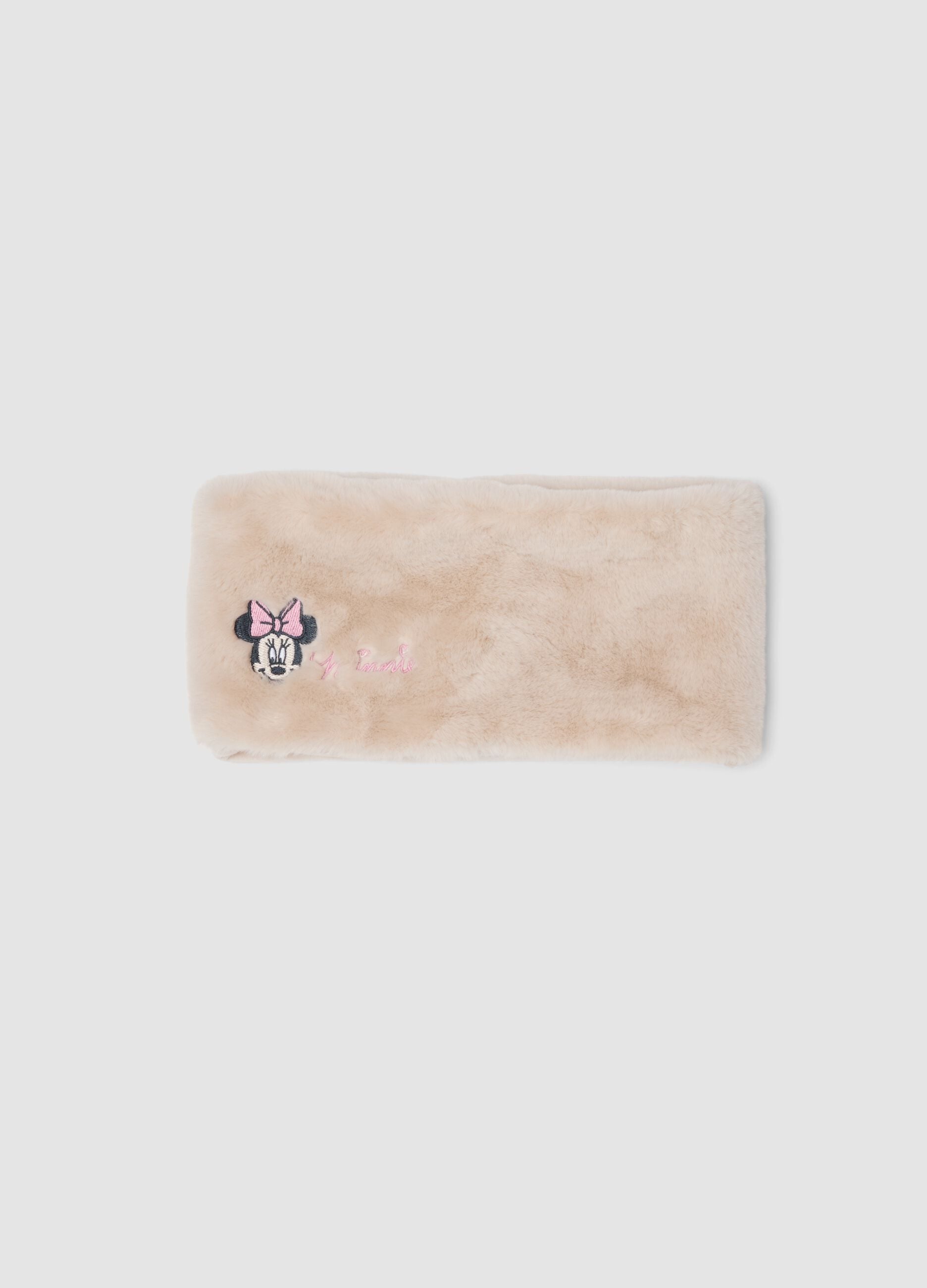 White Minnie embroidered scarf