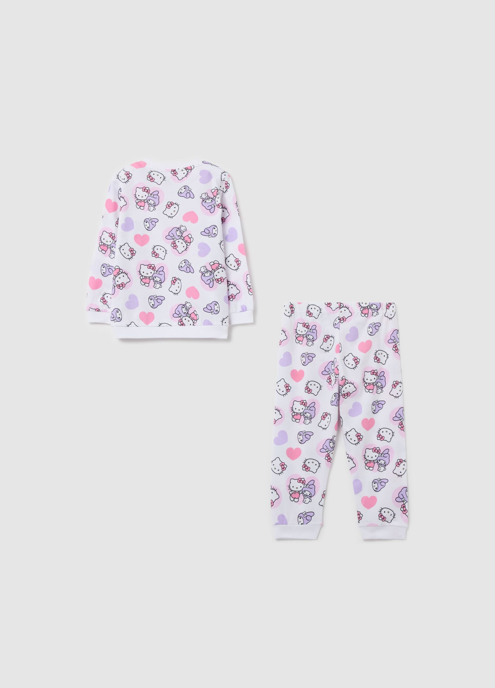Cotton pyjamas with Hello Kitty and Kuromi print