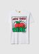 T-shirt in puro cotone bianca regular fit con stampa Keith Haring_4