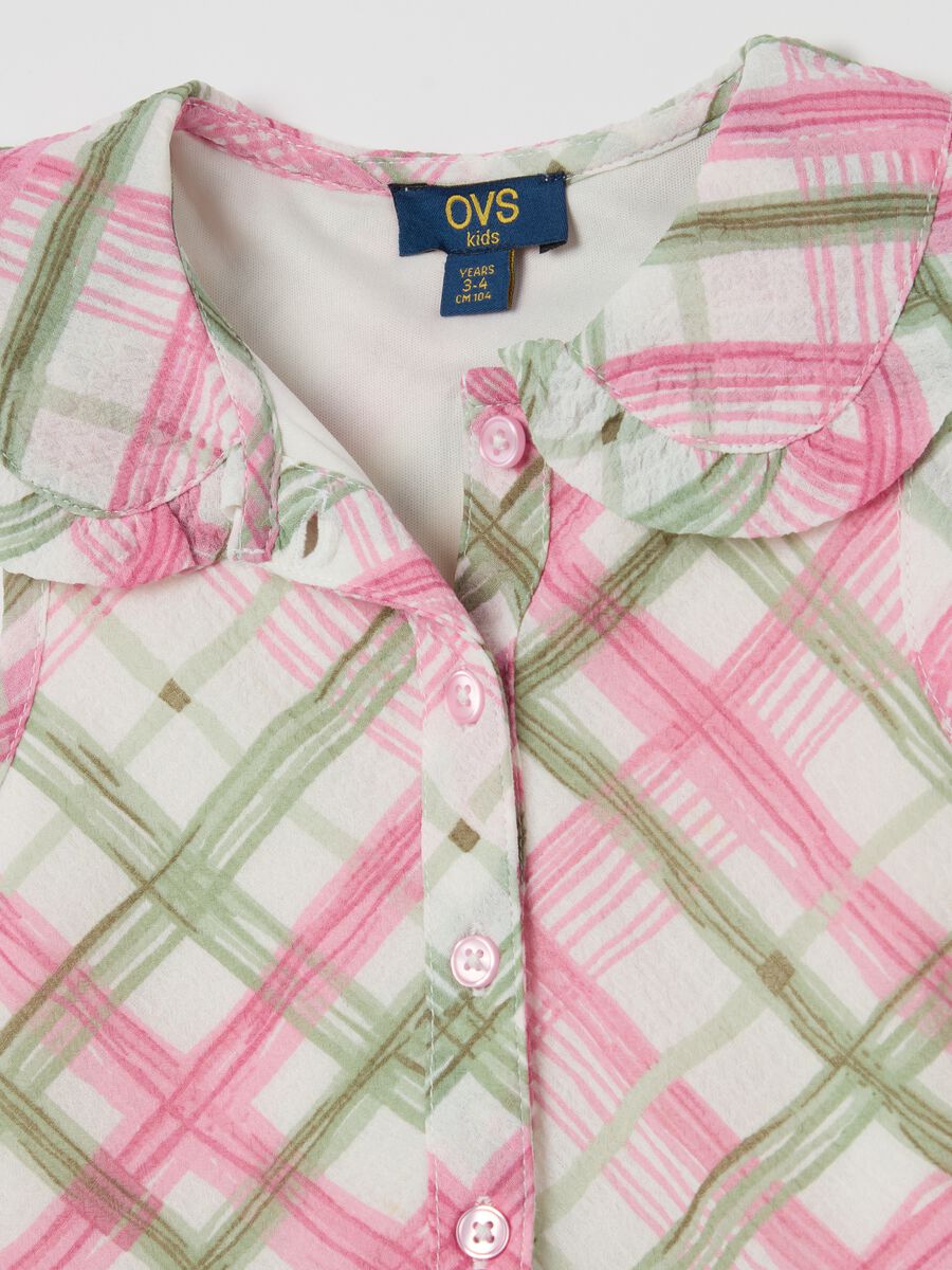 Sleeveless dress with check pattern_2