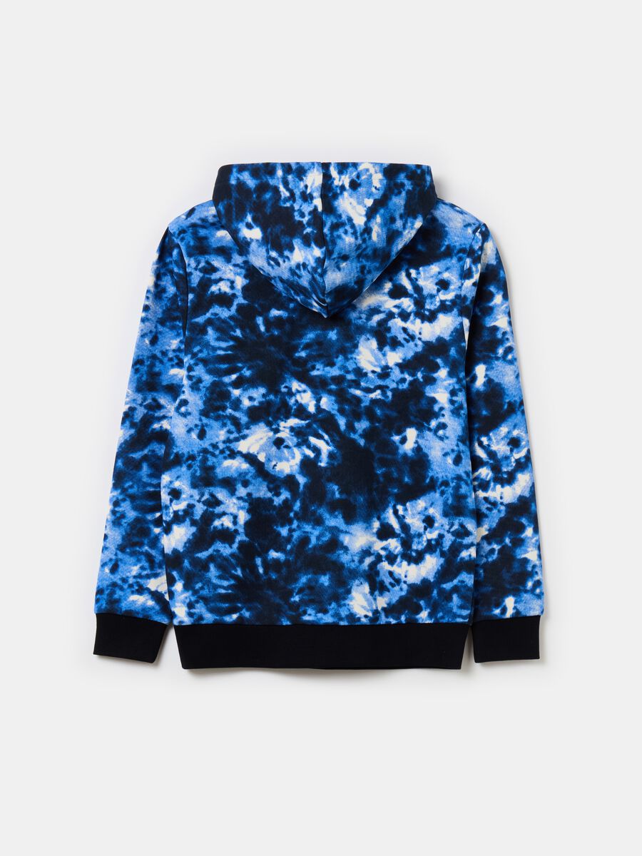 Tie-dye cotton sweatshirt with hood_1