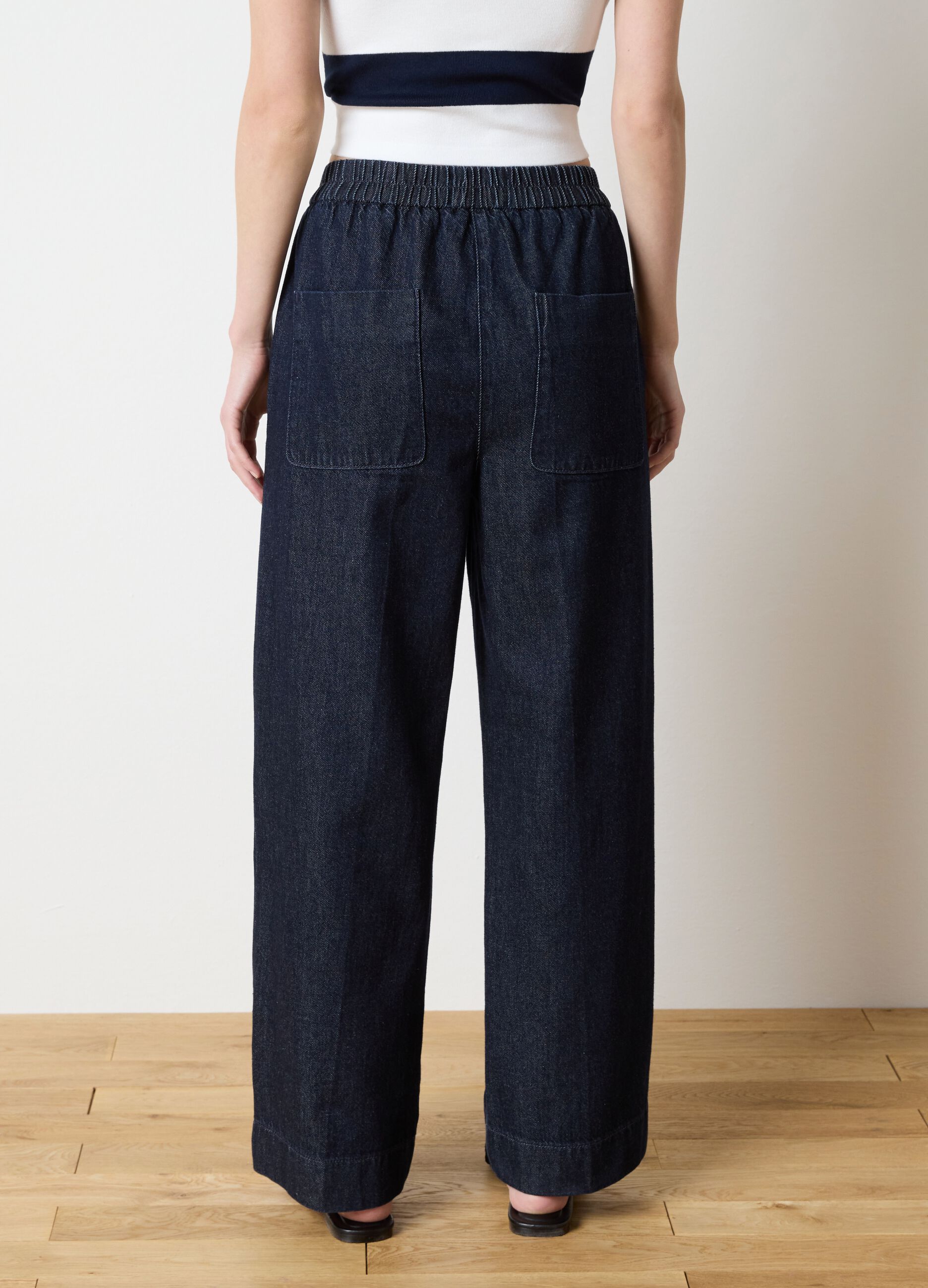 Dark blue relaxed-fit jeans