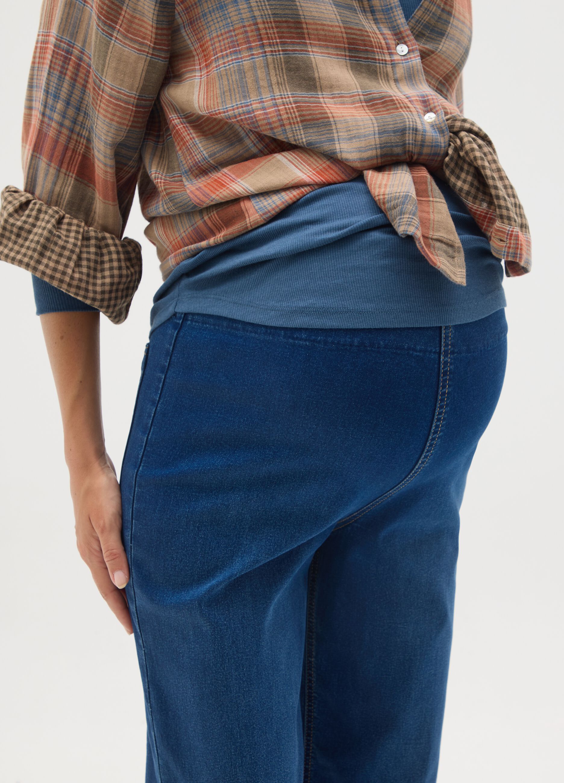 Blue Stretch Maternity Jeans