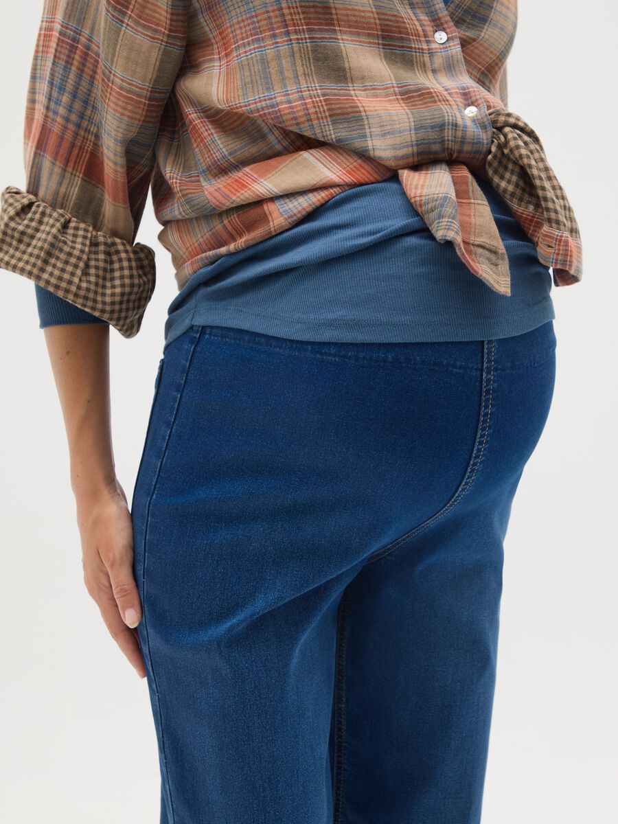 Jeans premaman blu elasticizzato_2