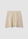 Beige crochet skirt in pure cotton, regular fit_1